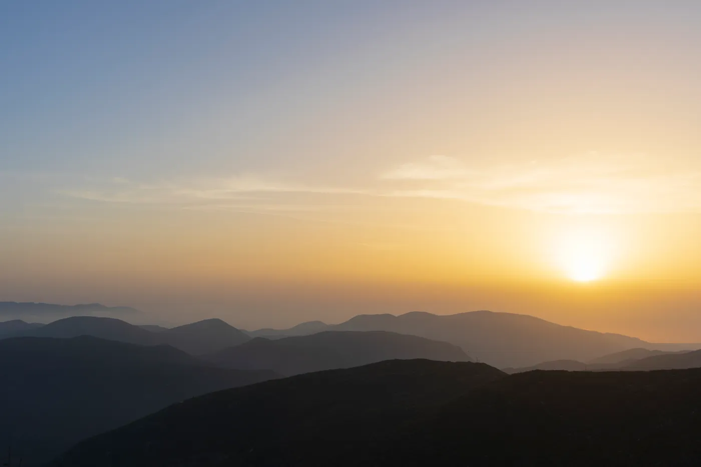 Zonsondergang in Griekenland